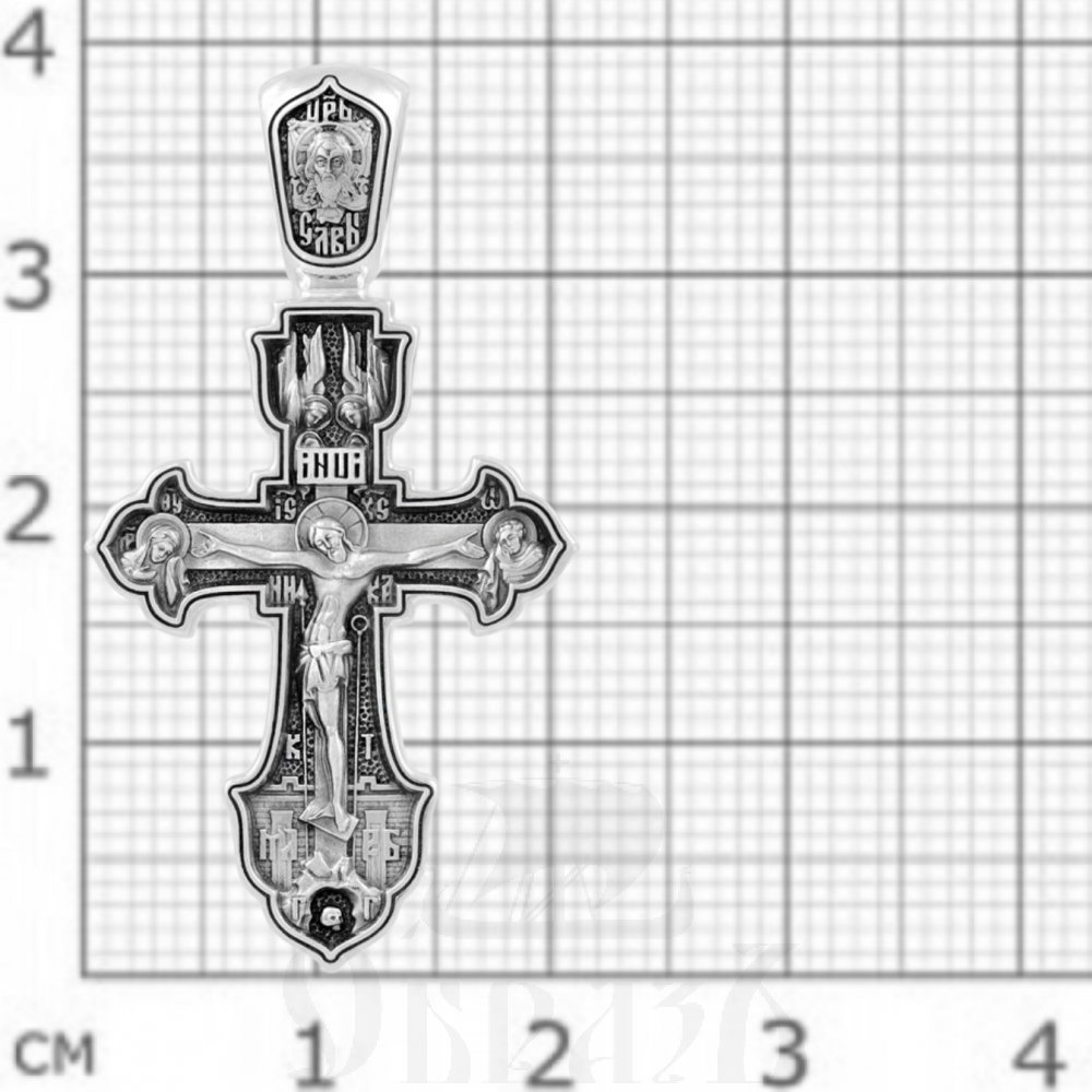 крест «распятие христово. святитель николай», серебро 925 проба (арт. 101.803)