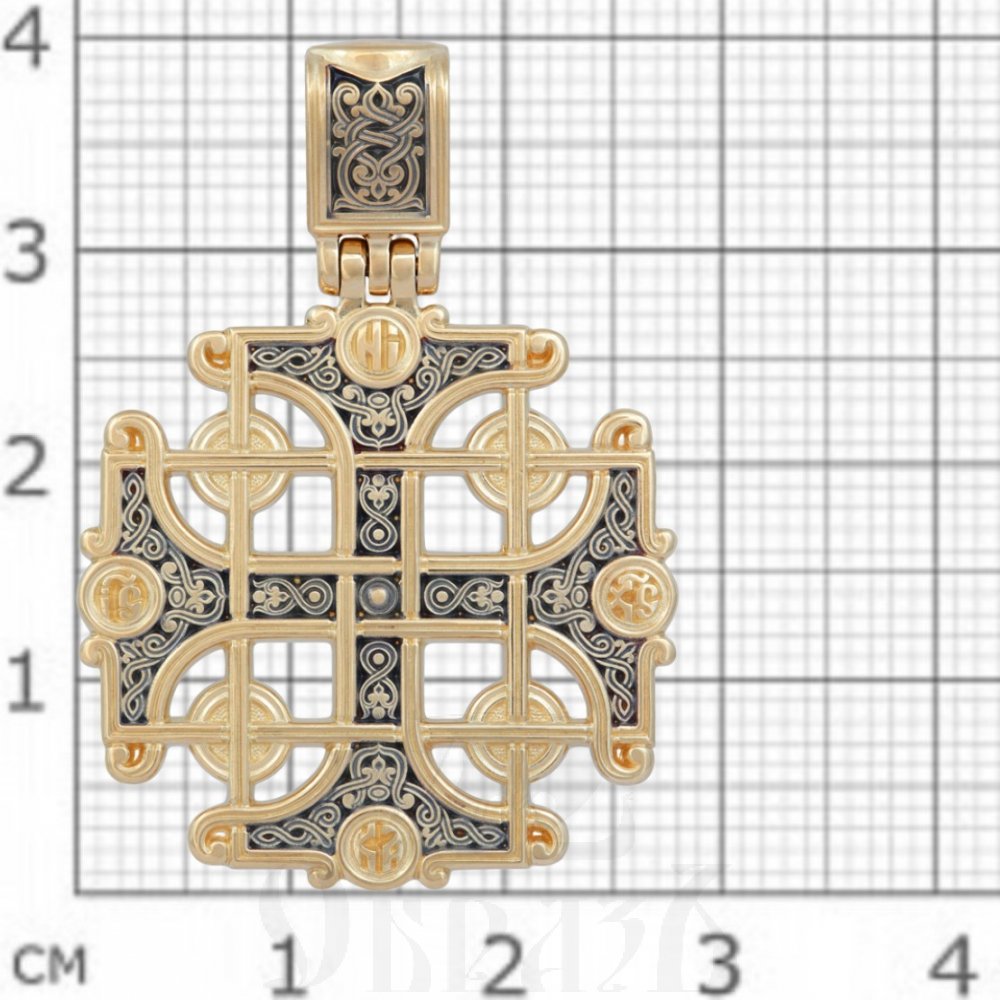 крест «константинов крест», золото 585 пробы желтое (арт. 201.266)